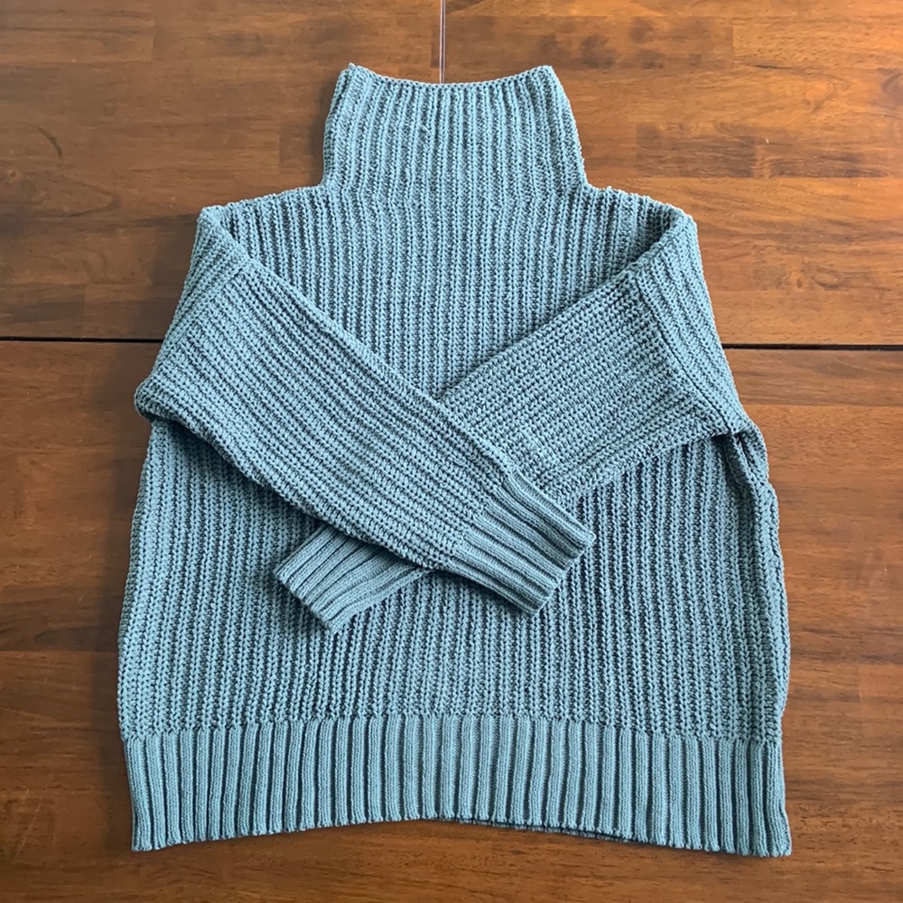 Oversized Chenille Mock-Neck Sweater